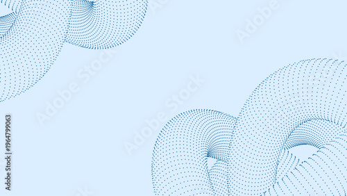 Abstract 3D dotted shape on clean minimalist background. Modern futuristic geometric composition for digital, technology, data, and creative design concepts.