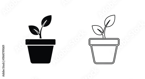 Plant growth stages icon set Vector