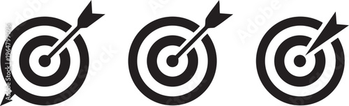 Bullseye Triumph: A graphic arrangement featuring targets with arrows, perfectly hitting their marks, a visual celebration of precision, goal attainment, and triumphant focus. 