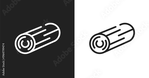 Woods icon. Linear black, white icon from construction collection. Outline woods vector. Thin line symbol isolated on white and black background