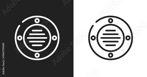 Extractor icon. Linear black, white icon from plumber collection. Outline extractor vector. Thin line symbol isolated on white and black background