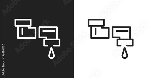 Pipeline icon. Linear black, white icon from testing software collection. Outline pipeline vector. Thin line symbol isolated on white and black background