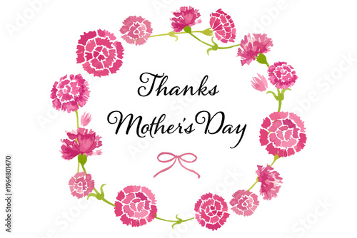 Mother’s Day Carnation Floral Frame / 母の日カーネーションフレーム