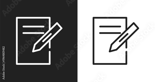 Text editor icon. Linear black, white icon from web design collection. Outline text editor vector. Thin line symbol isolated on white and black background