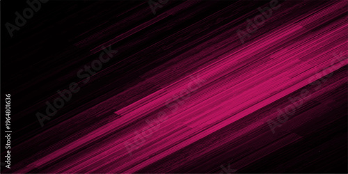 Abstract lines composition in vibrant pink colors against a deep black background. Evoking energy, dynamism, and modernity through a minimalist aesthetic.