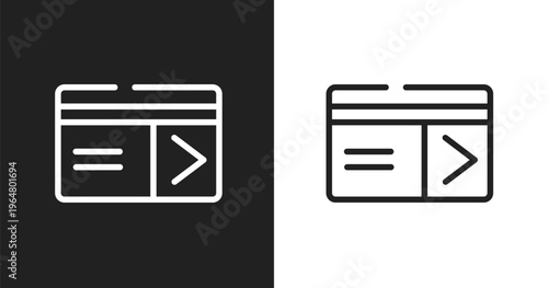 Keycard icon. Linear black, white icon from smart house collection. Outline keycard vector. Thin line symbol isolated on white and black background