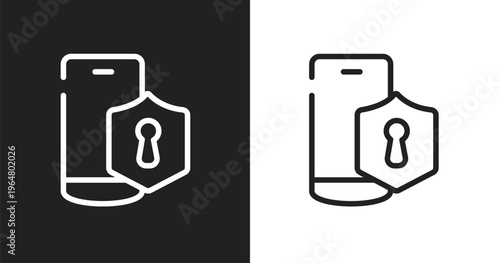 Vpn icon. Linear black, white icon from electronics collection. Outline vpn vector. Thin line symbol isolated on white and black background