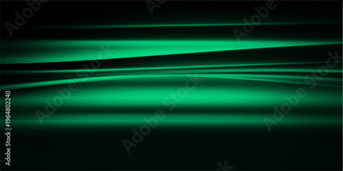 Abstract green wave, a mesmerizing display of fluid, elegant forms in dark, evoking a sense of calm and mystery.
