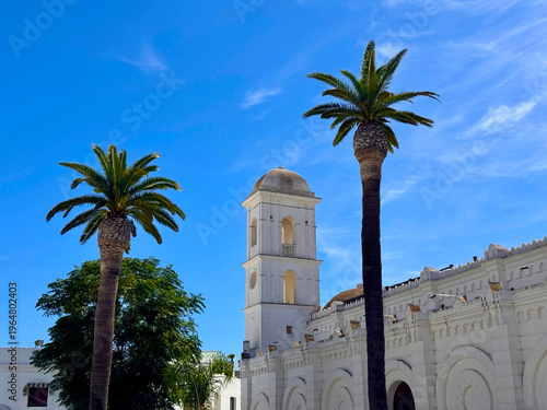 Foto Plaza de Santa Catalina with palms and the Iglesia de Santa Catalina, Conil de l