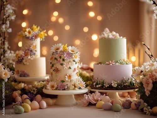 Candles and Pressed Flowers Create a Warm Atmosphere During an Evening Setup