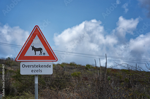 Dutch warning road sign 