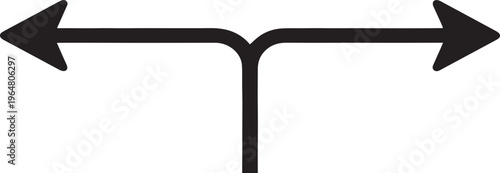 Splitting Double Headed Choice Arrow Silhouettes