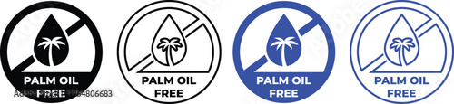 Palm oil free logos with distinctive designs