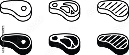 Steak doneness levels illustration