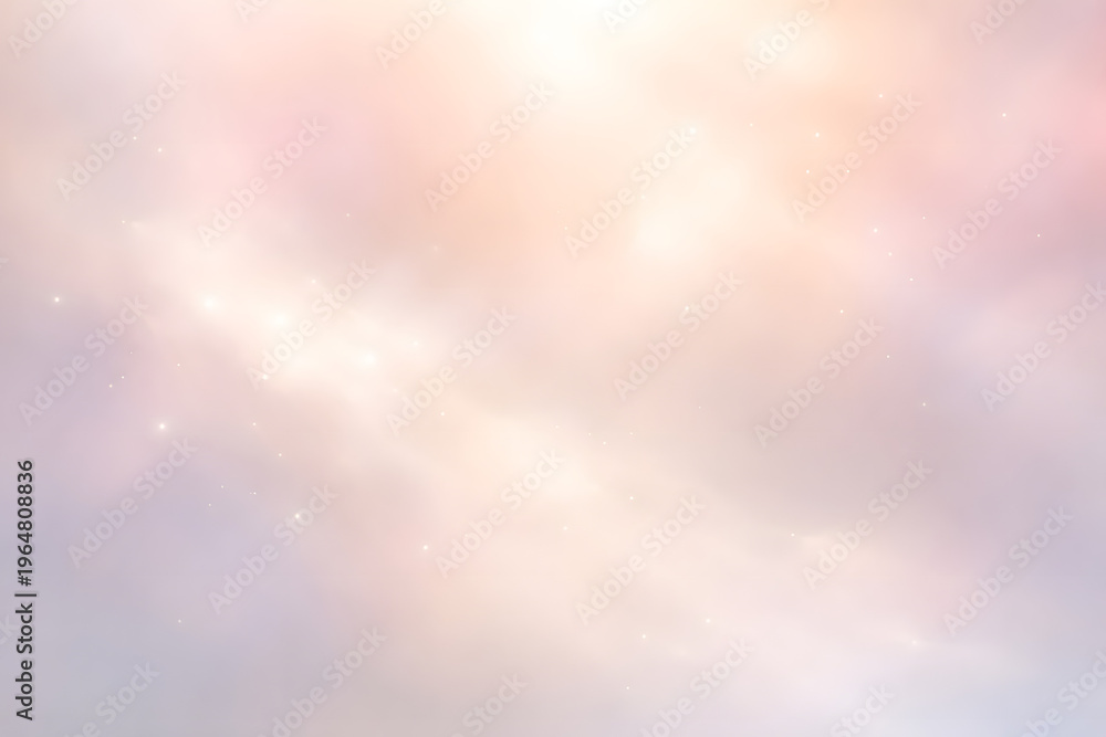 Fototapeta premium Magical Pastel Bokeh Background with Ethereal Sparkles and Soft Golden Sun Light Leaks