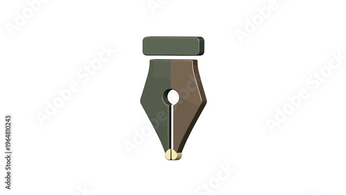 A fountain pen nib icon is commonly used in graphic design and digital art as pen tool. 
