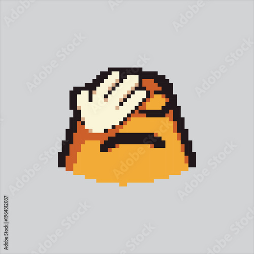 Pixel art illustration Facepalm Face. Pixelated Facepalm Emoji. Facepalm Face Emoji Expression Icon pixelated for the pixel art game and icon for website and video game. old school retro.