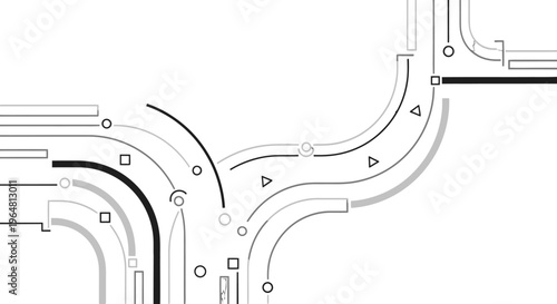A complex network of roads and highways.