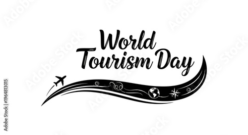 World Tourism Day celebration logo design.