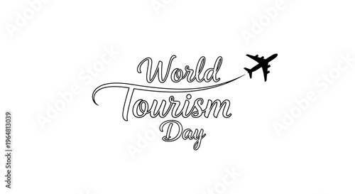World Tourism Day celebration logo design.