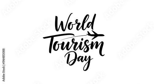 World Tourism Day celebration logo design.