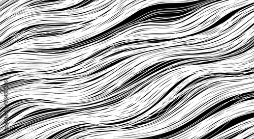 Black and white abstract wave pattern.