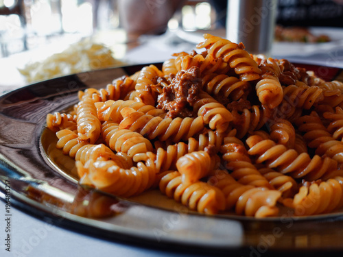 Schilderij op canvas This fusilli bolognese honours its Italian origins with depth and patience, making lunch feel both grounding and generous