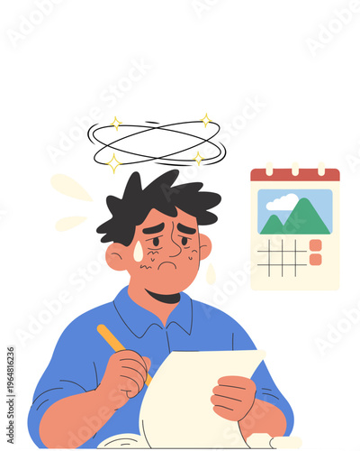 tired and dizzy from work