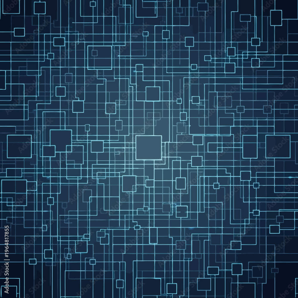 Fototapeta premium Abstract Digital Circuit Board Grid Pattern Background.