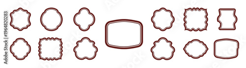 Charming collection of cute cartoon children's faces wearing warm orange, yellow, and red knitted winter beanies with pom-poms, isolated on white for kids fashion and seasonal designs