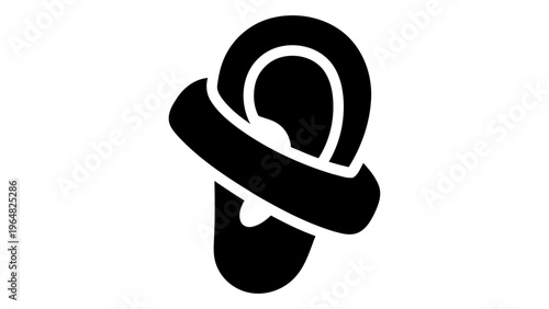 Ear cuff jewelry icon