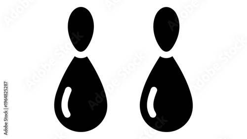 Drop earrings icon