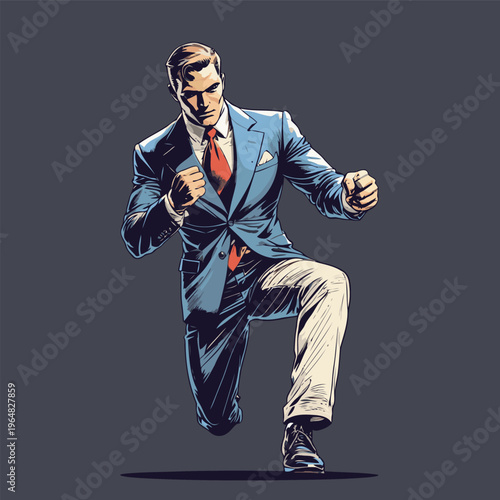 gentleman vector illustration