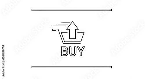 Dynamic express buying cart icon for swift online purchases and efficient e-commerce transactions
