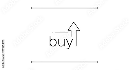 Minimalist graphic indicating an upward trend in buying activity and market optimism
