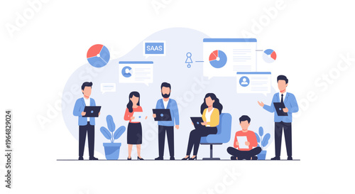 Team of Professionals Analyzing Data and Sharing Insights in Informal Office Setting