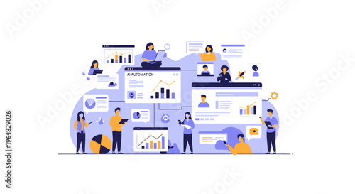 Team of Analysts and Data Screens for AI Automation