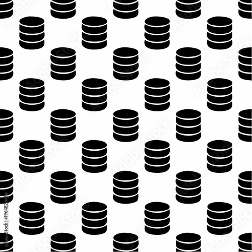 black cylindrical stack pattern on white background