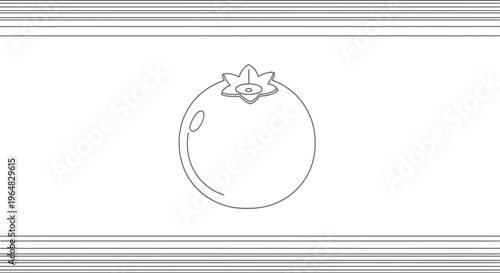 Minimalist blueberry line art illustration for healthy eating concepts and creative design projects