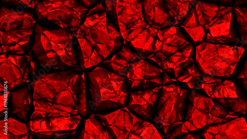 Photos Deep ruby red crystal texture, abstract glowing crimson stone background, volcan