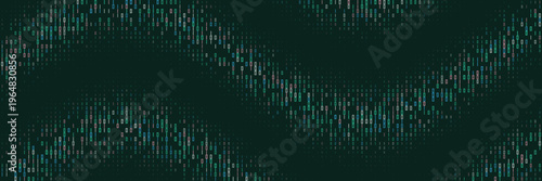 Abstract Digital Data Stream Background for Cybersecurity and Quantum Computing Visualization
