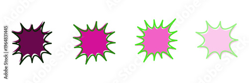 Hand drawn eco friendly cosmetic brand promotional starburst stickers for organic beauty products