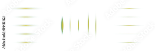 Abstract Green and Yellow Light Streaks for Digital Audio Waveform and Sound Frequency Visualization