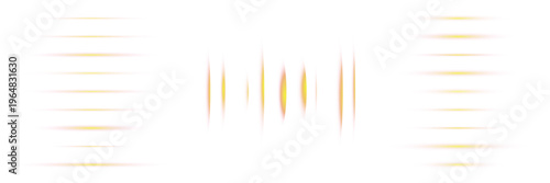 Digital Fiber Optic Communication Pulse with Golden Light Streaks on White Background