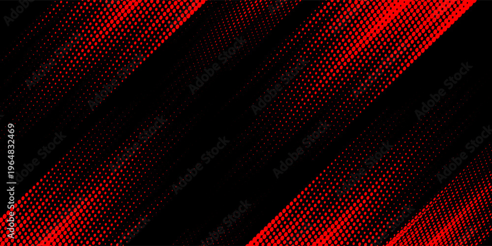 Fototapeta premium Halftone dots red and blue color pattern gradient grunge texture background. Dot pop art comic sport style vector illustration. modern background