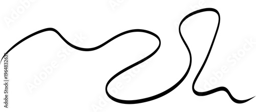 Thin squiggle underline stroke with gentle ups and downs. Minimal continuous line works as highlight for titles, links and handwritten style notes in digital or print layouts.