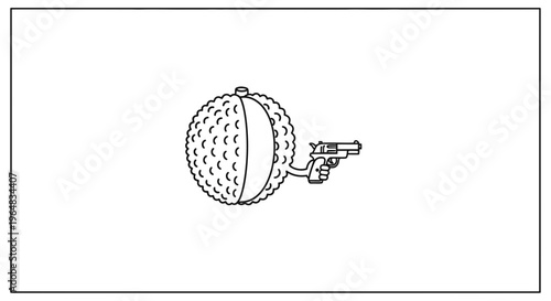 Golf Ball with Gun