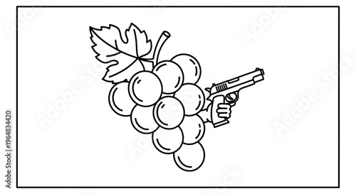 Grapes with Gun: A Symbol of Danger, Power, and Unexpected Threat in Food