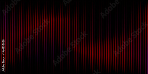 Futuristic vibrant vertical ribbed lines that distorts vivid red blue diagonal gradient. Vivid and colorful visual perfect for modern design, technology backgrounds, or creative advertising projects