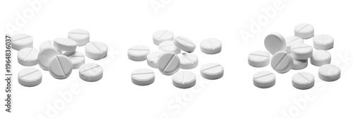Konstfotografi Terbinafine tablets antifungal medication isolated on white background oral tabl